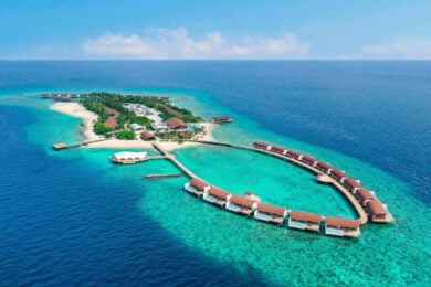 an island in the middle of the ocean